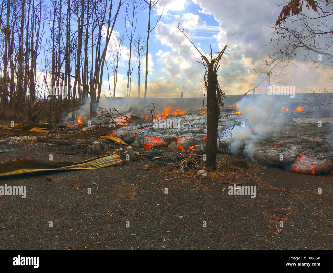 Kilauea Eruption 2018 Stockfoto