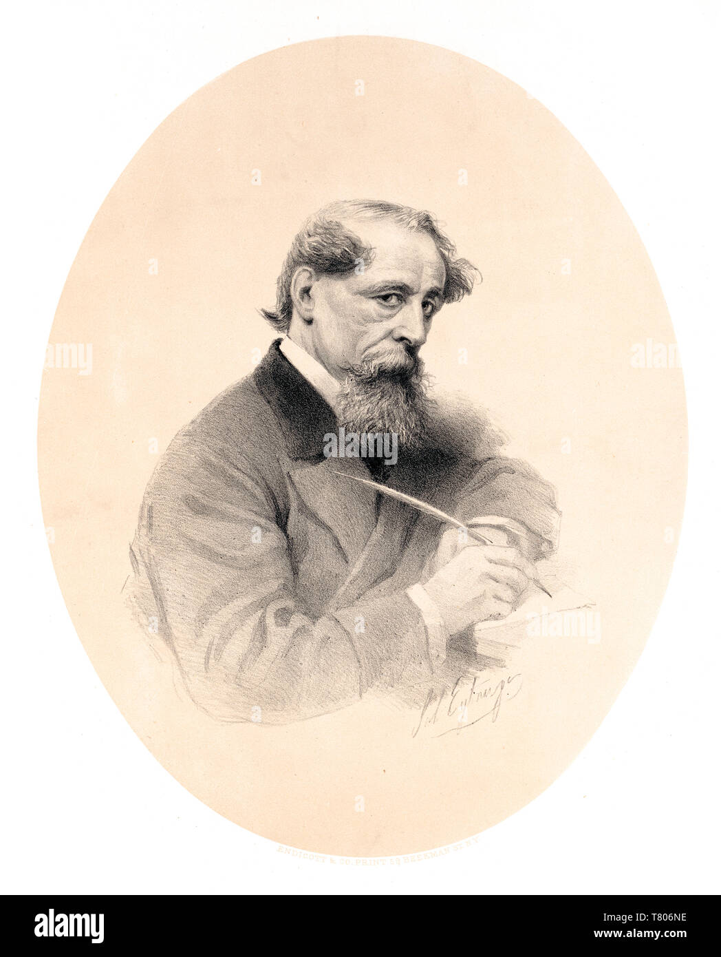 Charles Dickens, englischer Schriftsteller Stockfoto