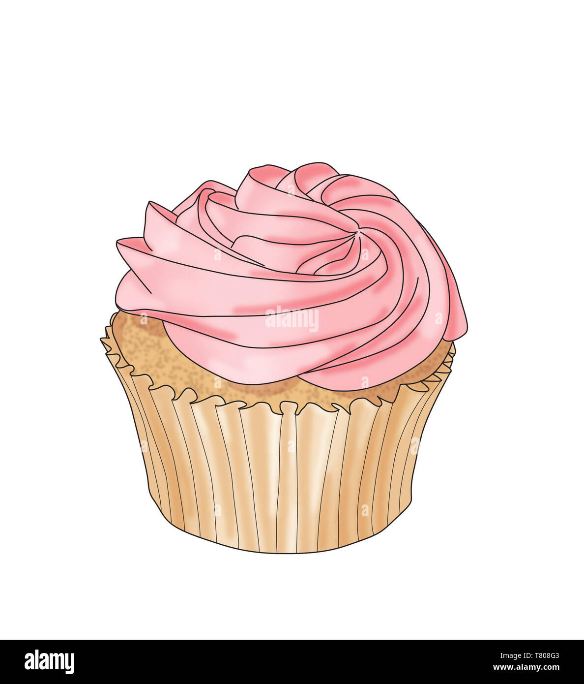 Cupcake, Junk Food, Abbildung Stockfoto