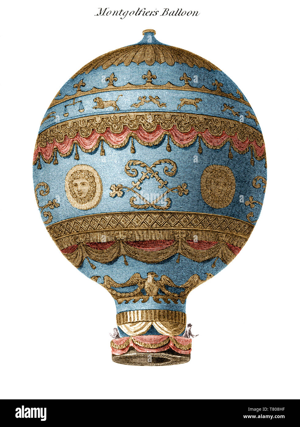 Montgolfiers' Ballon, Abbildung Stockfoto