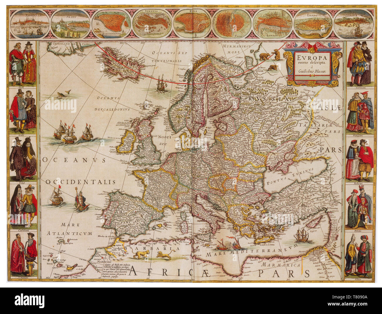 Map europe 17th century -Fotos und -Bildmaterial in hoher Auflösung – Alamy