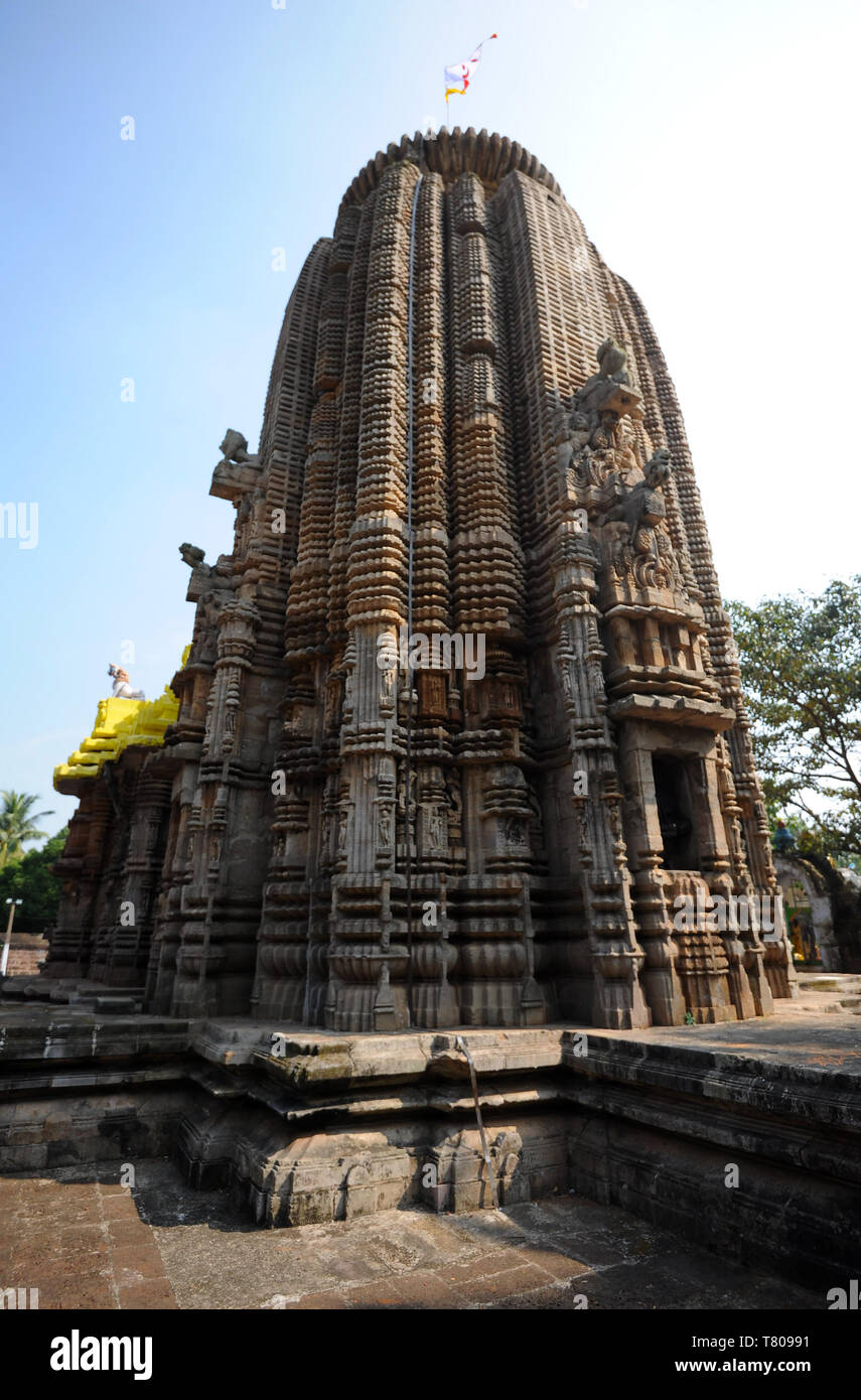 Der vimana über das innere Heiligtum im 13. Jahrhundert Madhava Tempel Lord Vishnu, Cuttack Bezirk, Odisha, Indien, Asien Stockfoto