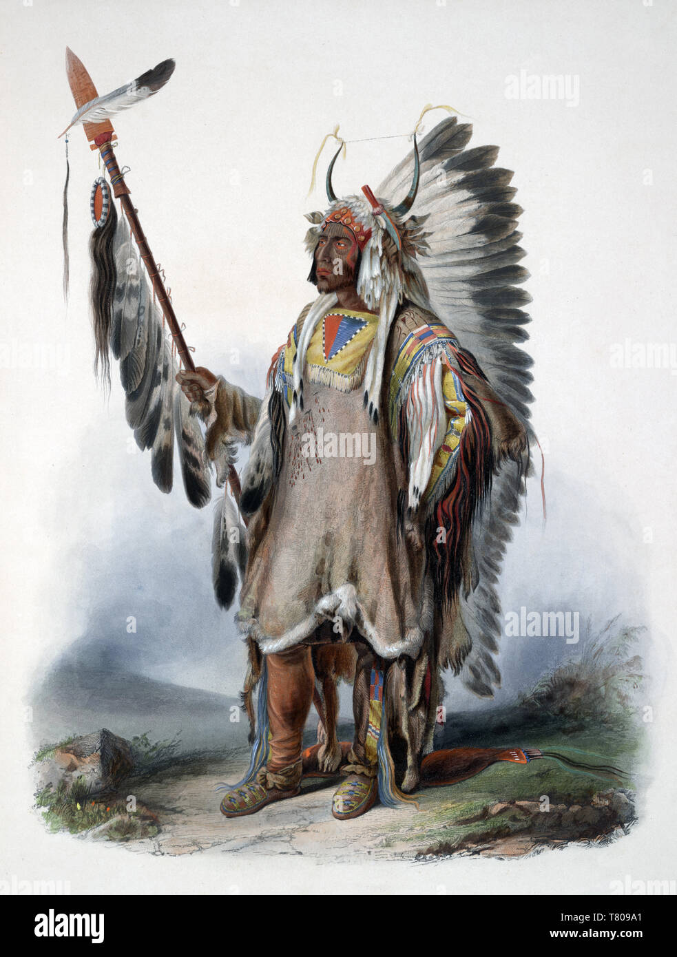 Mato-tope, Native American Mandan Indian Chief Stockfoto