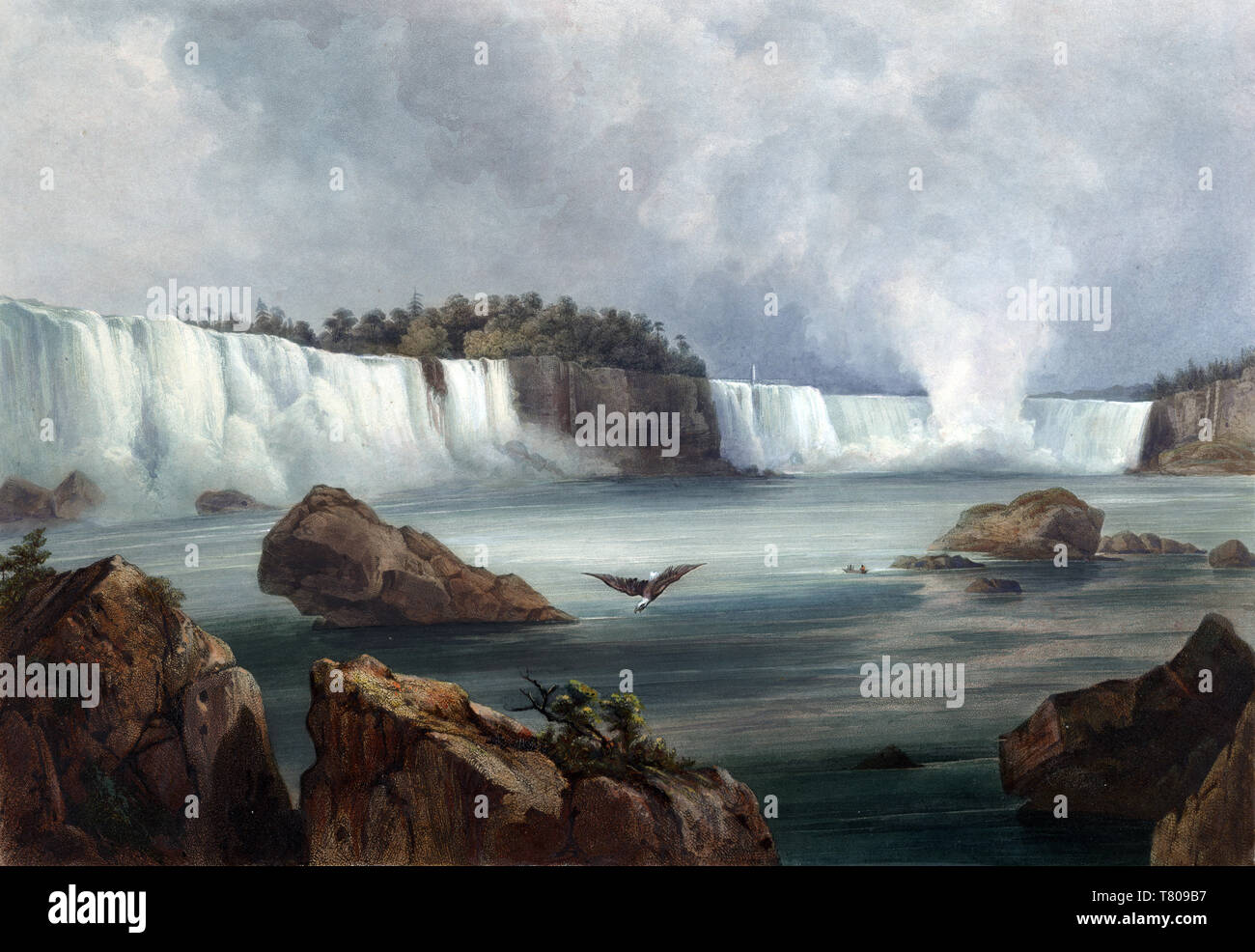 Niagara Falls, 1830 s Stockfoto