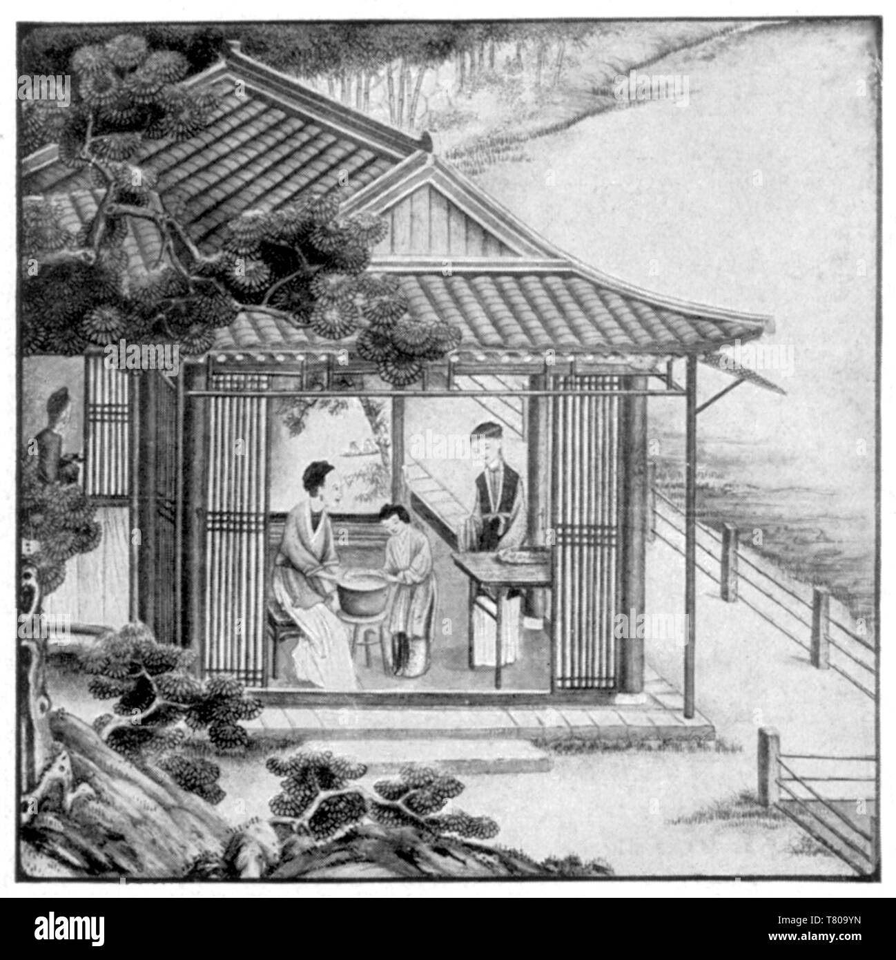 Einweichen Kokons, Seide in China, Stockfoto