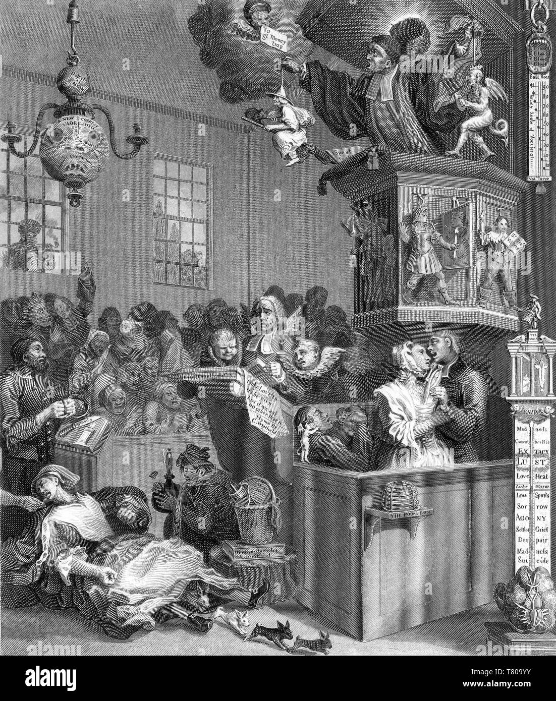 Leichtgläubigkeit, Aberglauben und Fanatismus, 1762 Stockfoto