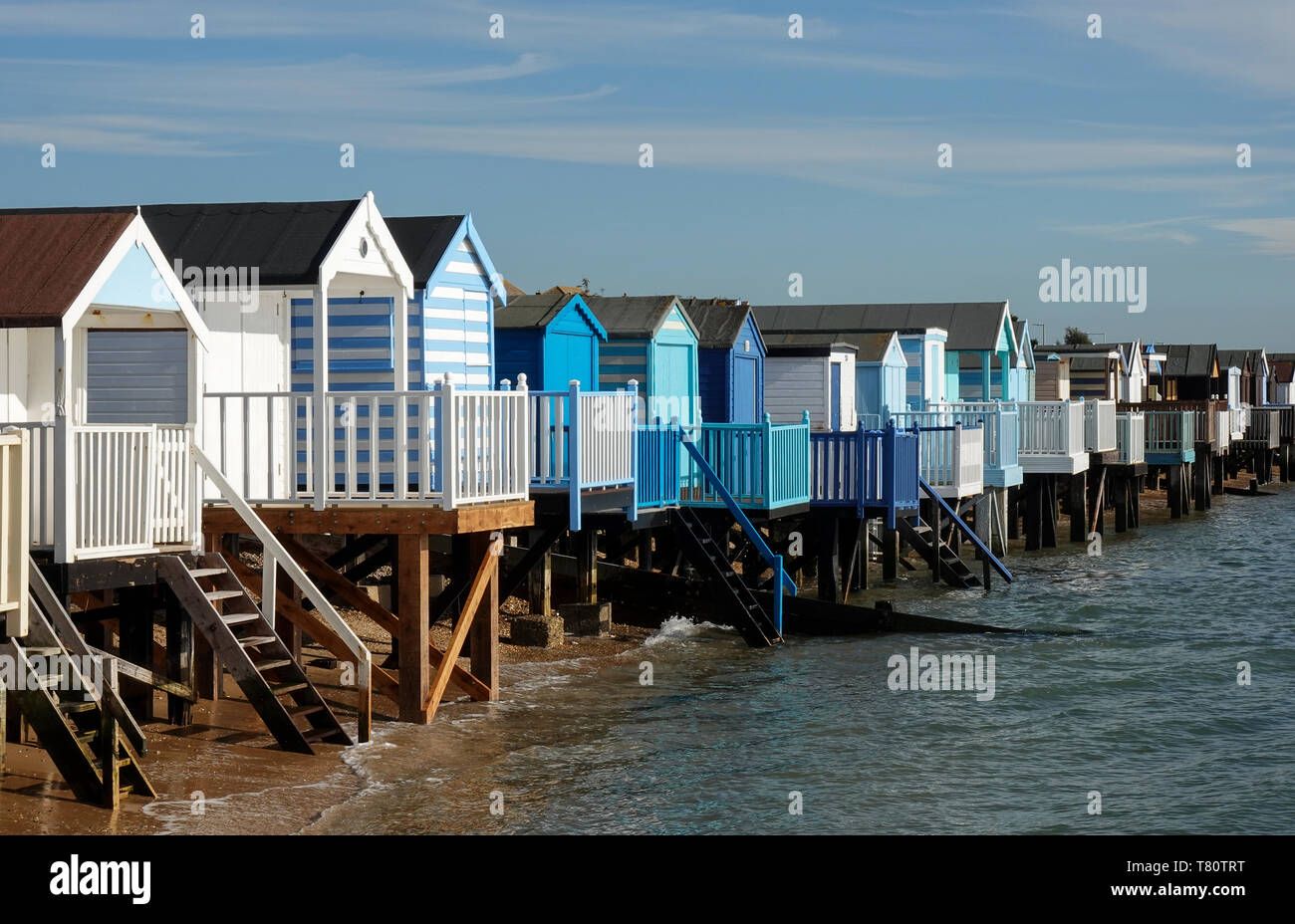 Buche Hütten von Thorpe Bay, Essex-1 Stockfoto