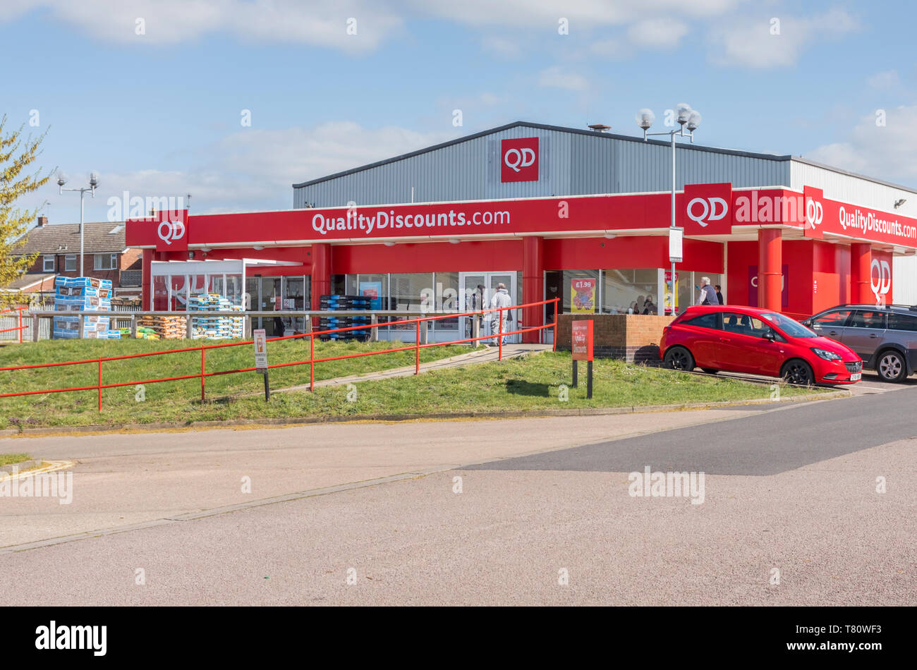 QD Qualität Discounter England Großbritannien Stockfoto