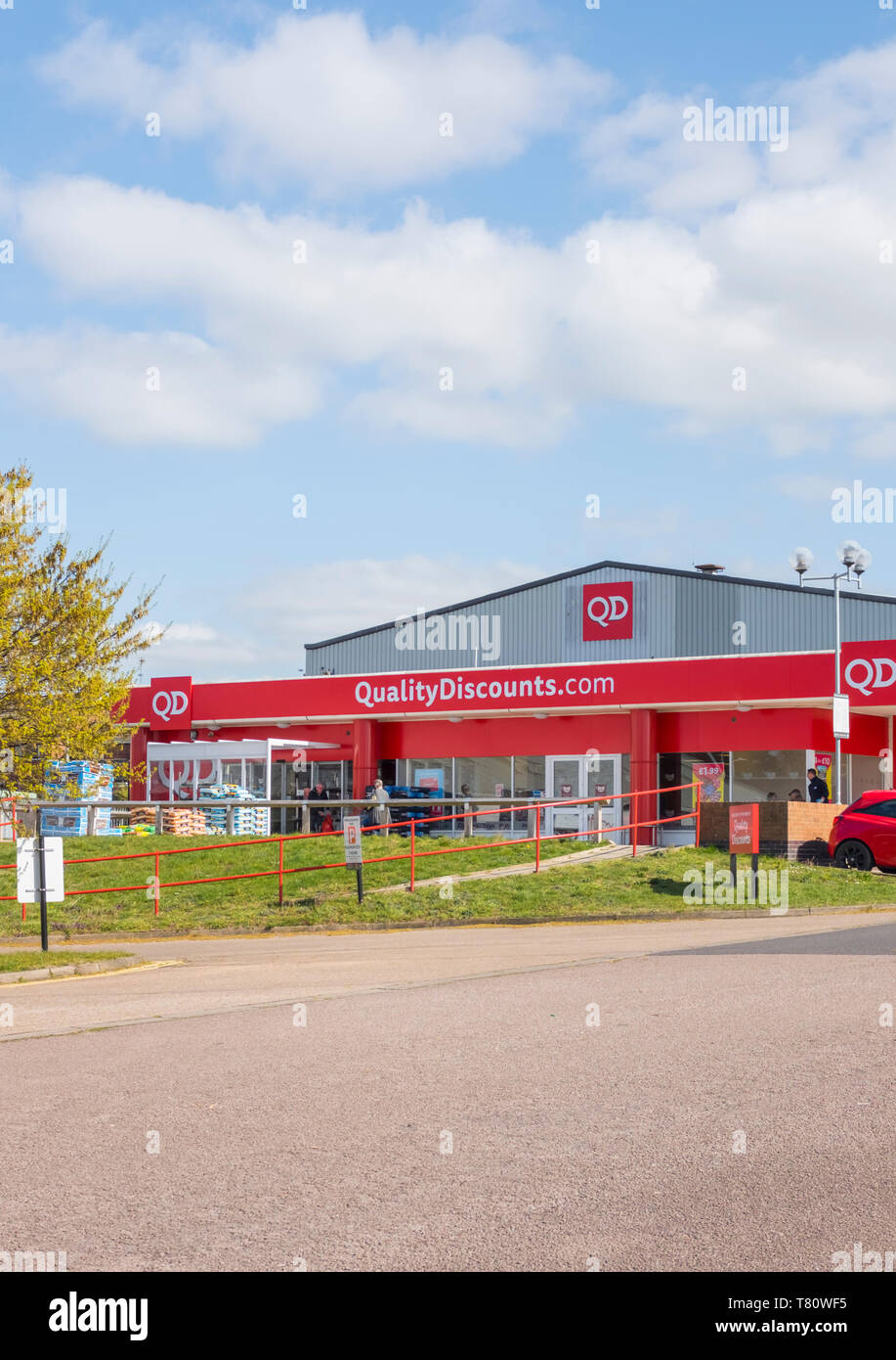 QD Qualität Discounter England Großbritannien Stockfoto