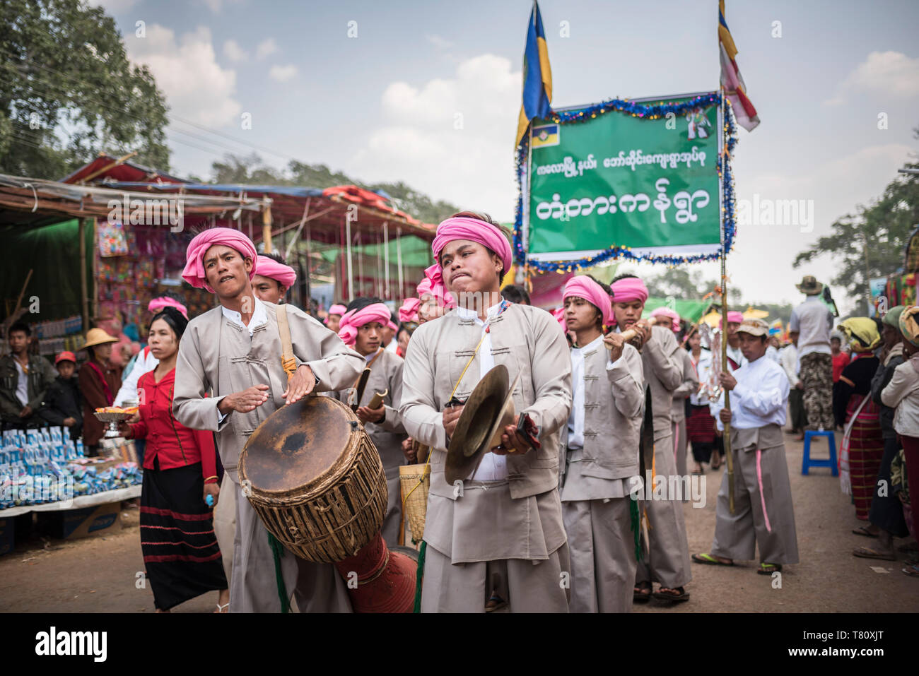 Pindaya Cave Festival, Pindaya, Shan Staat, Myanmar (Birma), Asien Stockfoto