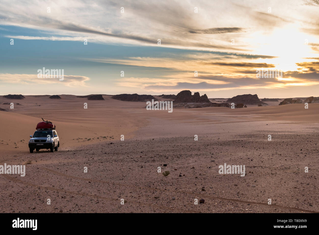 Expedition Jeep im nördlichen Tschad, Afrika Stockfoto