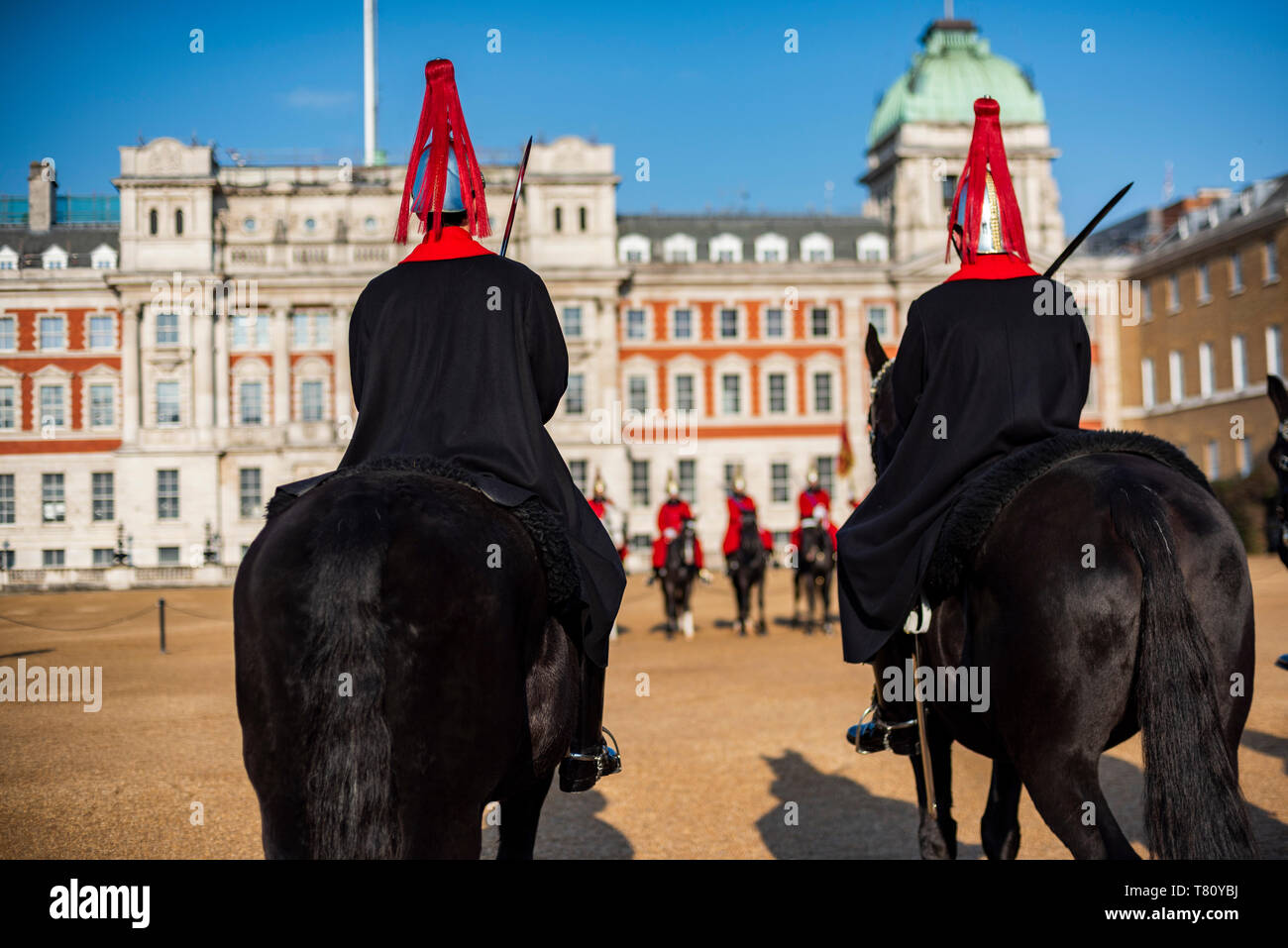 Ändern des Schutzes, Horse Guards, Westminster, London, England, Vereinigtes Königreich, Europa Stockfoto