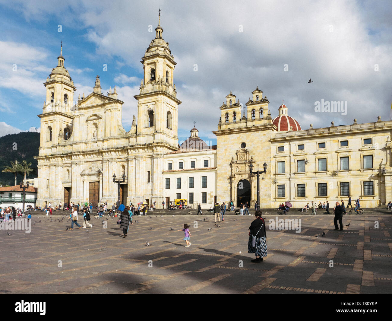 Catedral Primera de Bogota, Bogota Kathedrale, Plaza de Bolivar, Bogota, Kolumbien, Südamerika Stockfoto