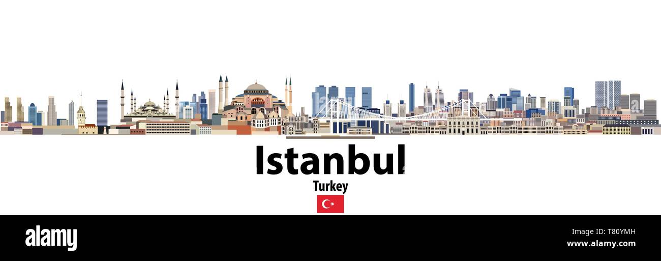Vector Illustration der Skyline von Istanbul Stock Vektor