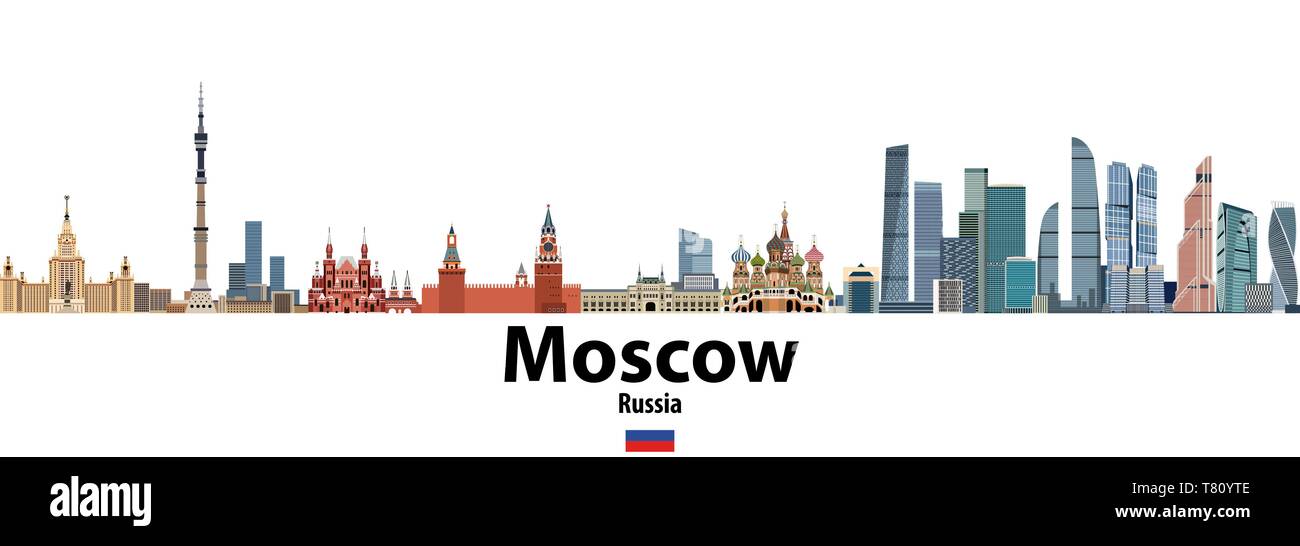 Vector Illustration der Skyline von Moskau Stock Vektor