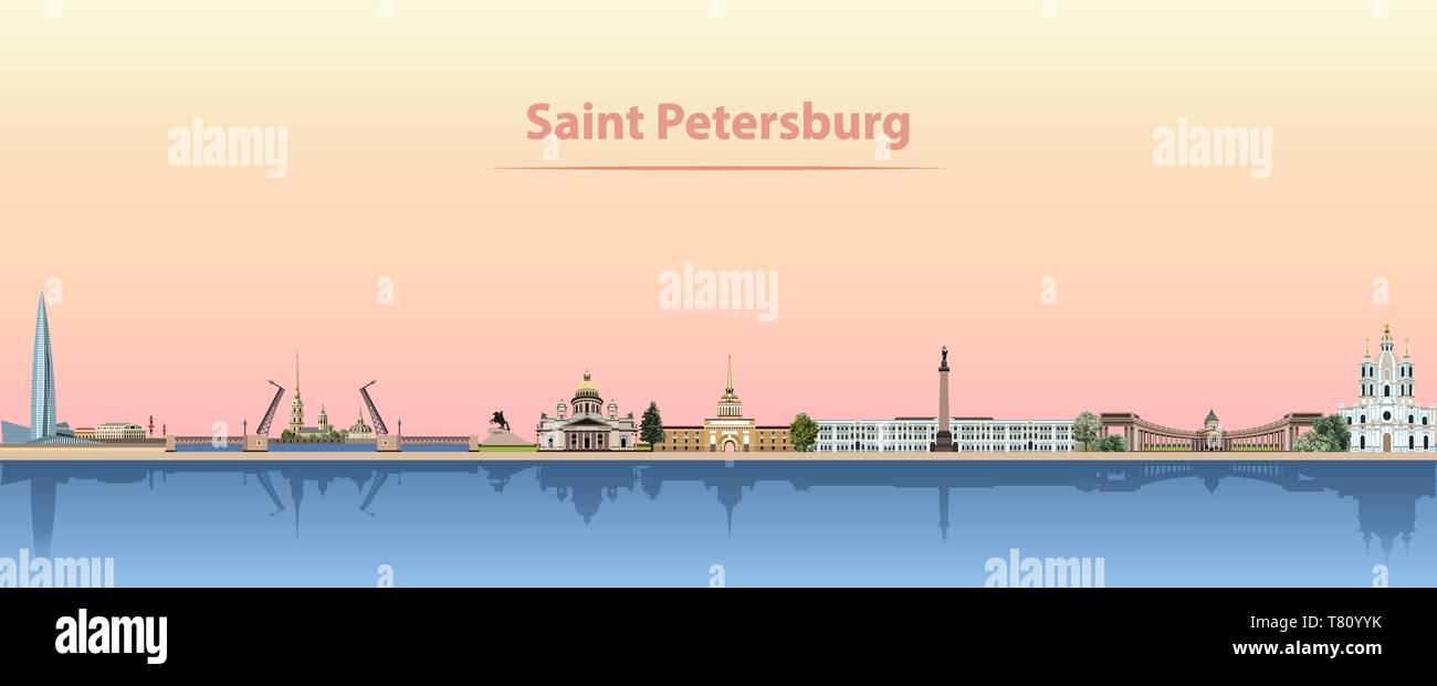 Vector Illustration von Sankt Petersburg skyline Stock Vektor