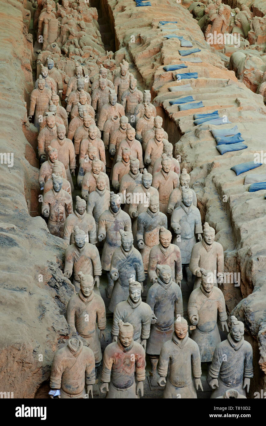 Lintong Ort, Armee der Terrakotta-krieger, UNESCO-Weltkulturerbe, Xian, Provinz Shaanxi, China, Asien Stockfoto