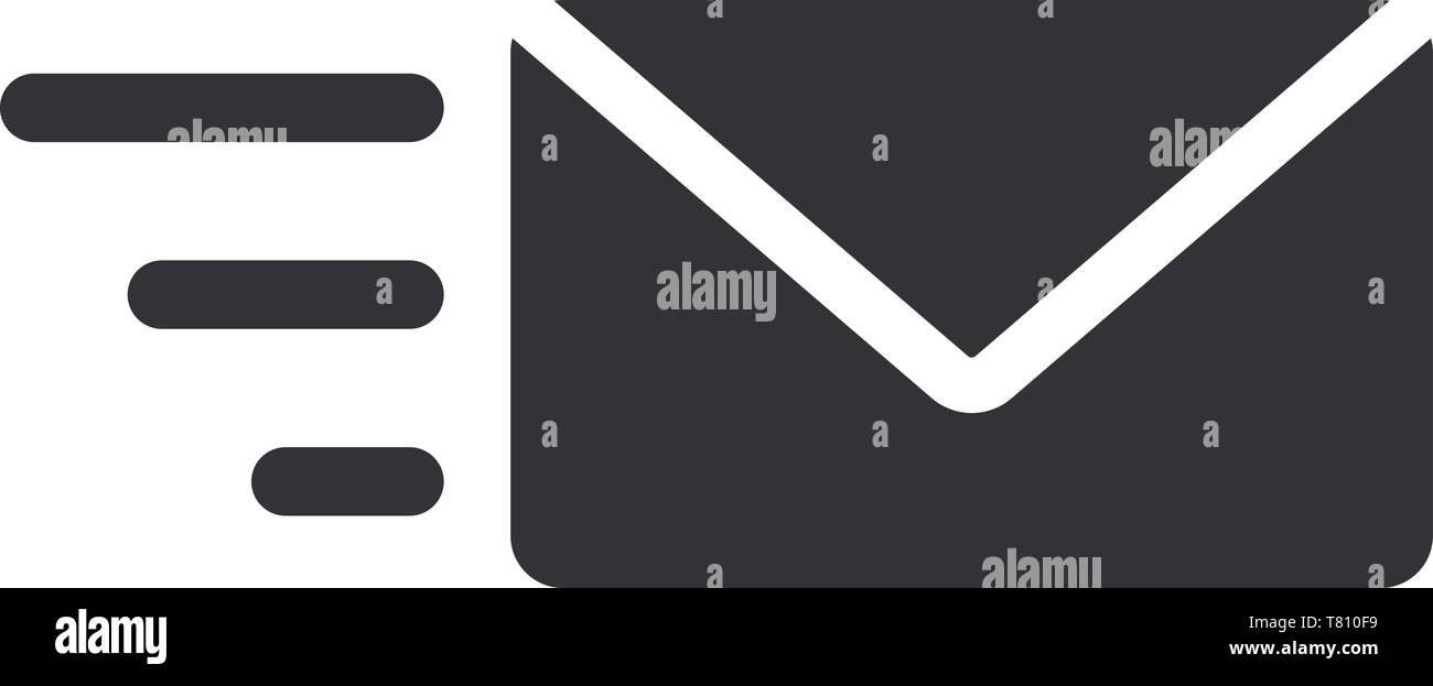 E-Mail senden Nachricht schreiben Symbol flachbild Vector Illustration Design Stock Vektor