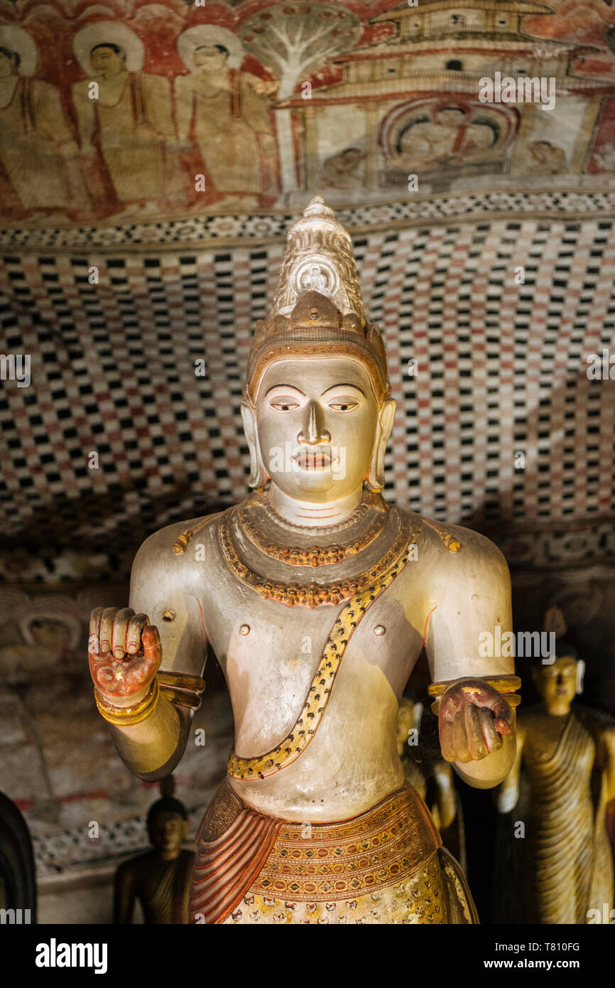 Dambulla Felsen Höhle, Tempel, Weltkulturerbe der UNESCO, zentrale Provinz, Sri Lanka, Asien Stockfoto