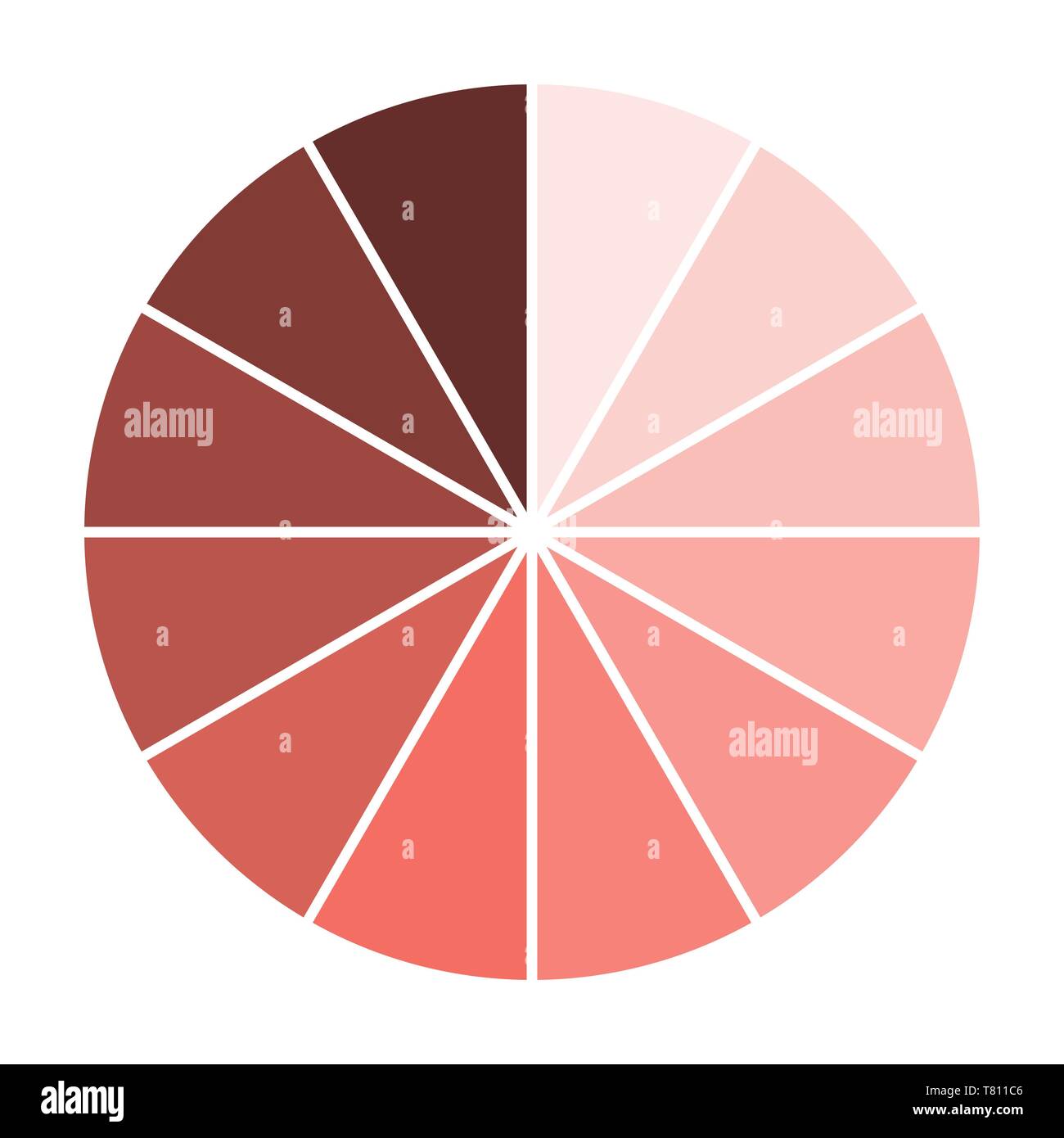 Swatch mit trendigen Farbe - lebende Koralle. Vector Illustration. Lebende Korallen - Trendfarbe 2019 Jahr. Stock Vektor