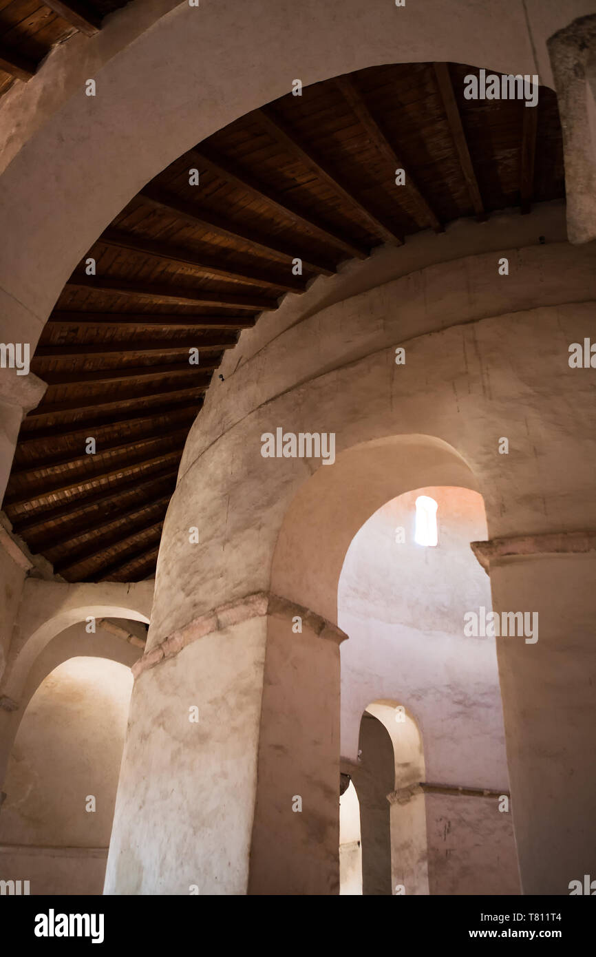 Interieur der Kirche St. Donatus (Crkva Sv. Donata), Forum, Zadar, Kroatien Stockfoto