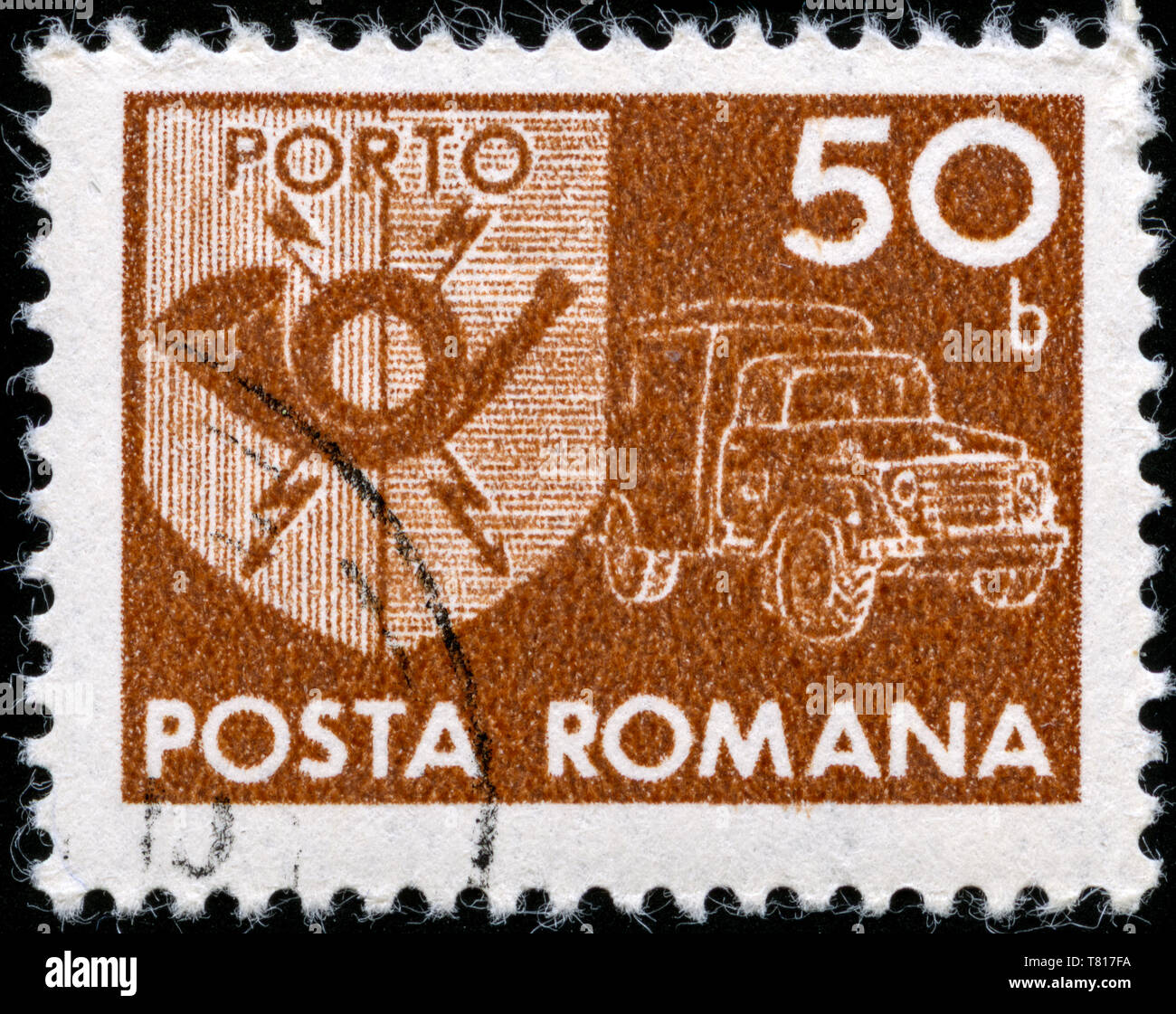 Briefmarke aus Rumänien in die Post und Telekommunikation III Serie 1974 ausgestellt Stockfoto