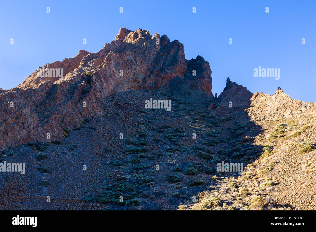 Hohen vulkanischen Gebirgskette von Teneriffa, Kanarische Inseln, Spanien Stockfoto