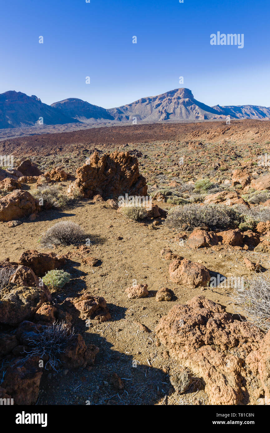 Hohen vulkanischen Gebirgskette von Teneriffa, Kanarische Inseln, Spanien Stockfoto
