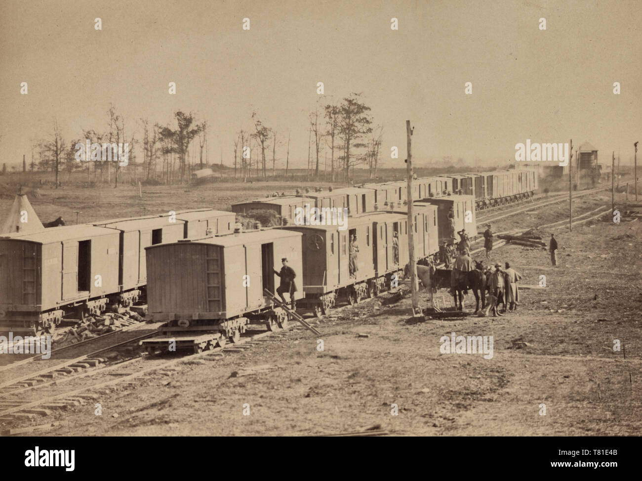 Manassas Junction, Telegraph Station, Chaos,&c, März 1864 Stockfoto