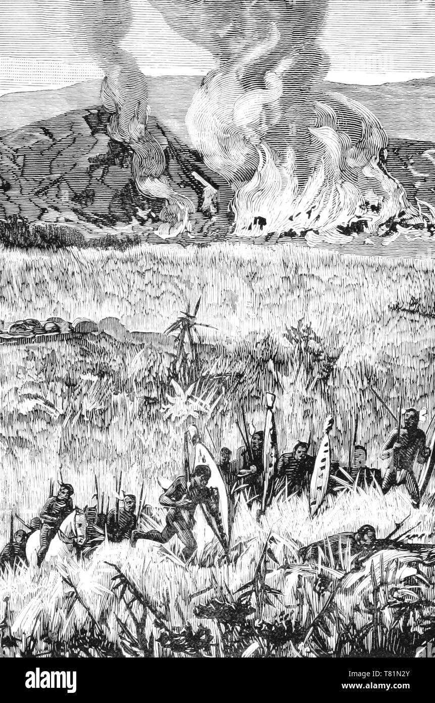 Anglo-Zulu Krieg, Schlacht von Ulundi, 1879 Stockfoto