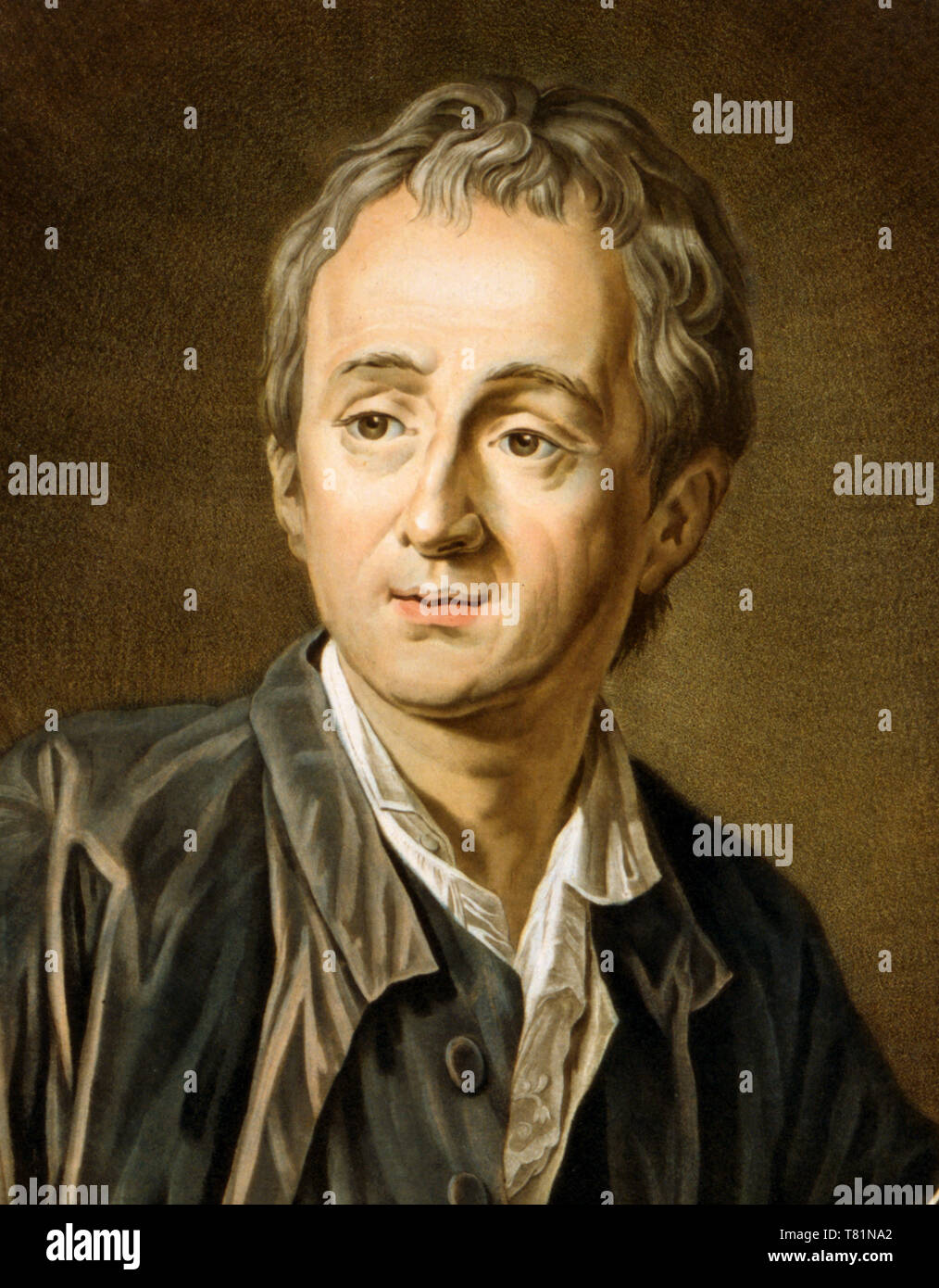 Denis Diderot, französischer Romanist Stockfoto