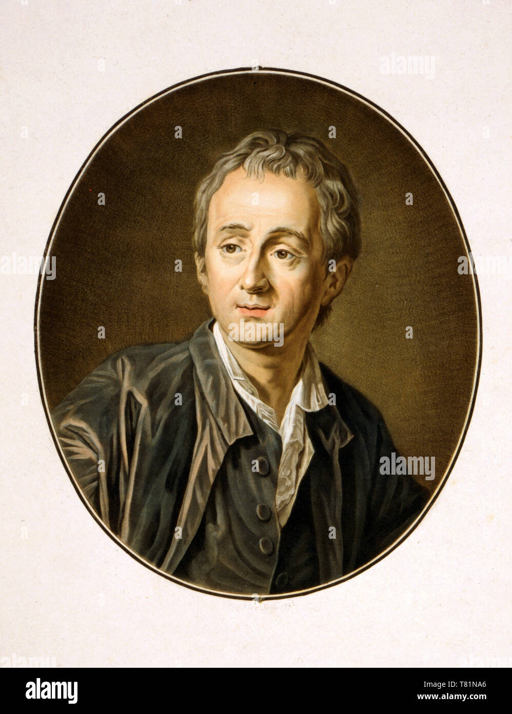 Denis Diderot, französischer Romanist Stockfoto
