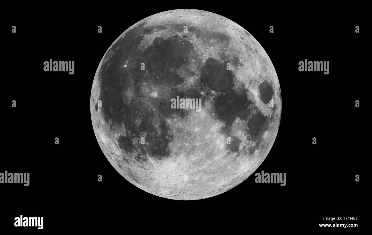 Nearside von Mond, dspse Clementine Daten Stockfoto