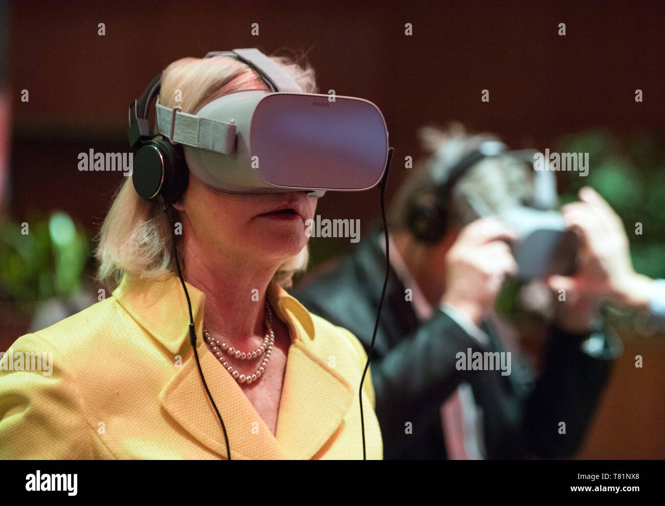 Virtuelle Realität Zuschauer Stockfoto