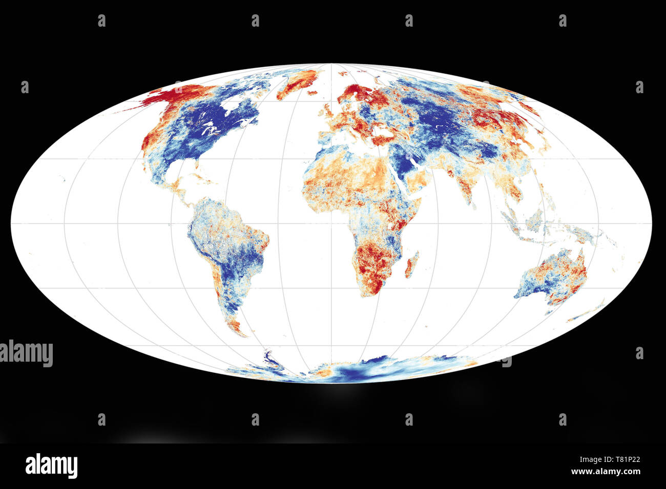 Die globale Temperatur Anomalien, November 2018 Stockfoto