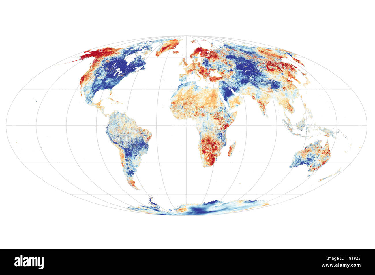 Die globale Temperatur Anomalien, November 2018 Stockfoto