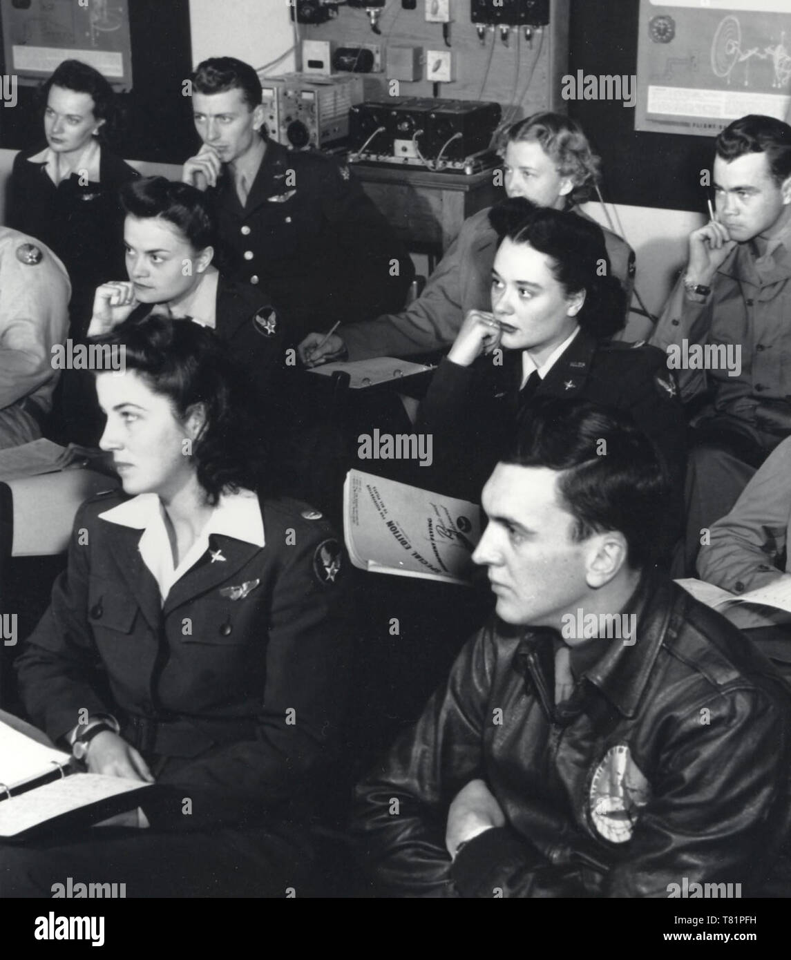 WWII, Romulus Army Airfield Klassenzimmer, 1944 Stockfoto