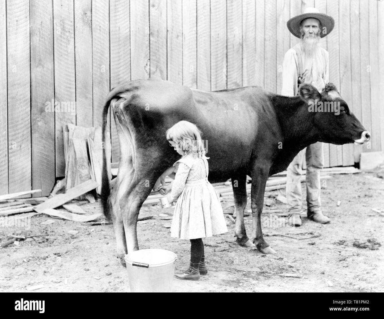 Junge Milchmagd, 1902 Stockfoto