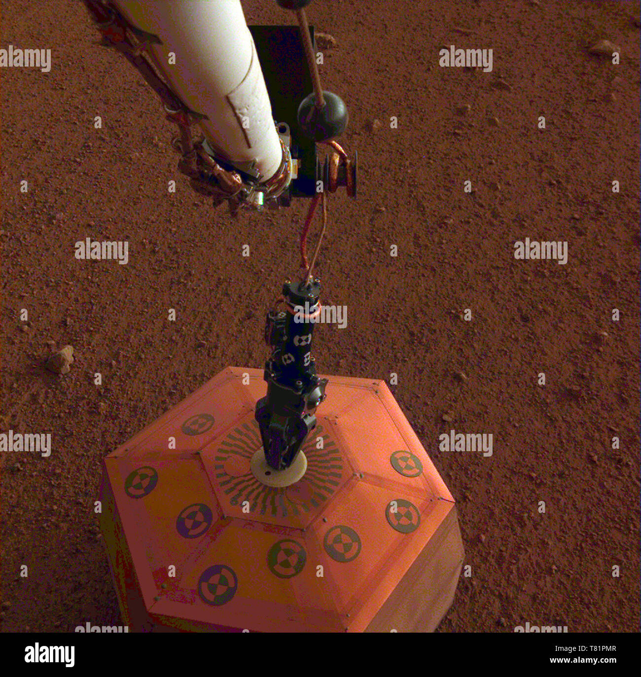 InSight Mars Lander, Seismometer Stockfoto