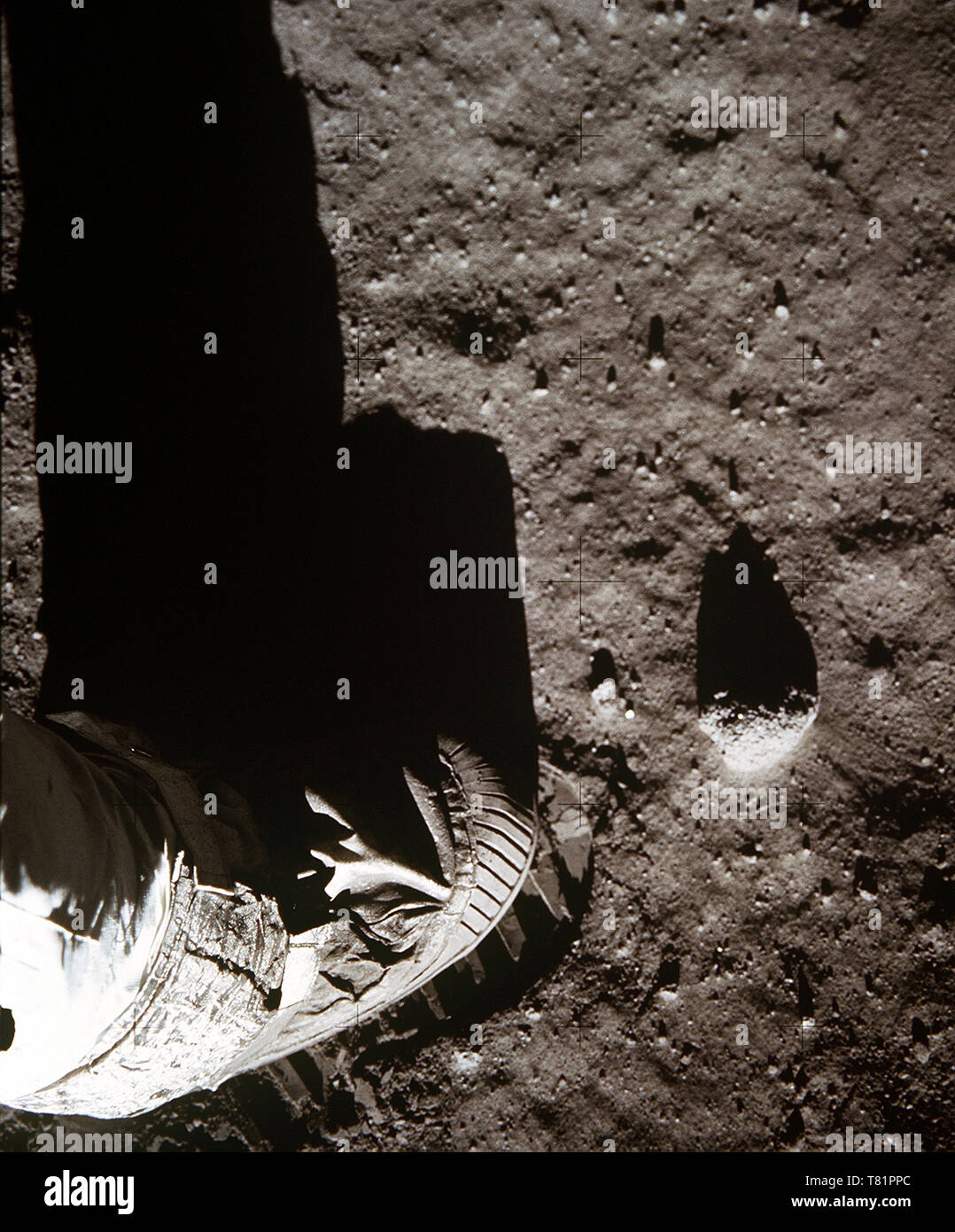 Apollo 11, Buzz Aldrin Bootprint, 1969 Stockfoto