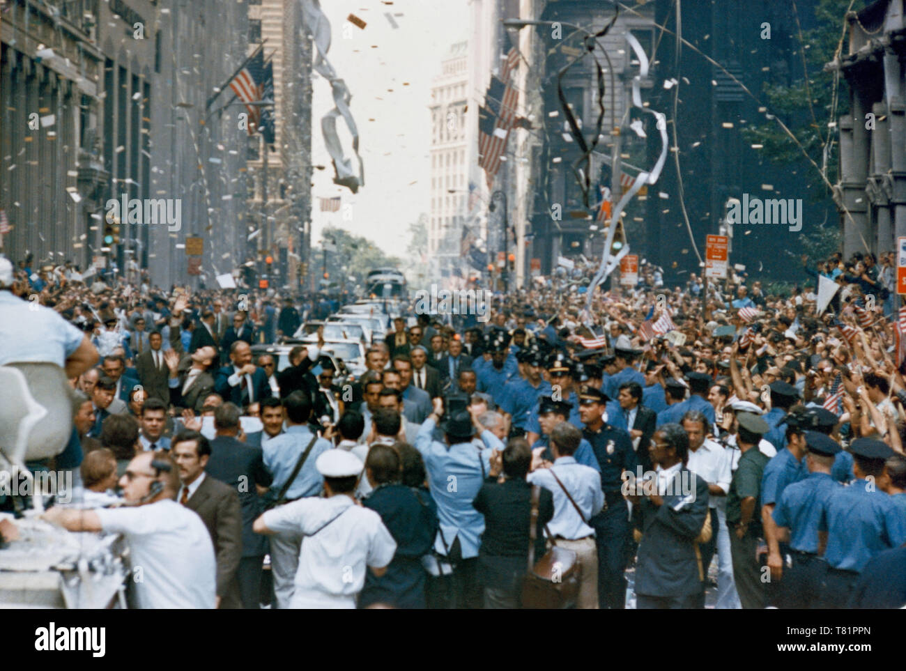 NYC, Ticker Tape Parade für Apollo 11 Crew, 1969 Stockfoto