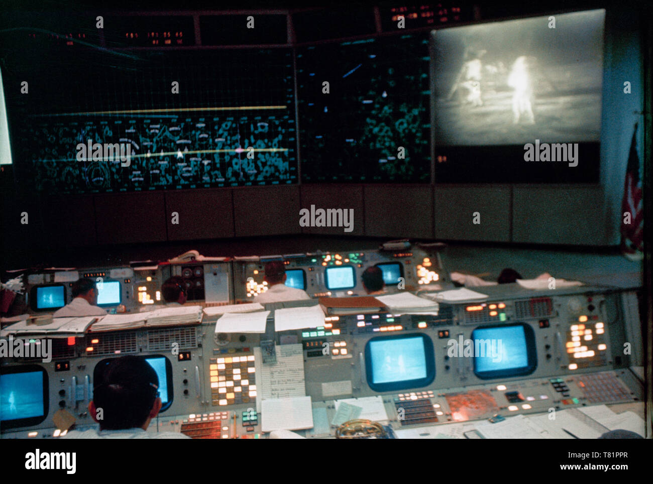 Apollo 11, mocr Während EVA, 1969 Stockfoto