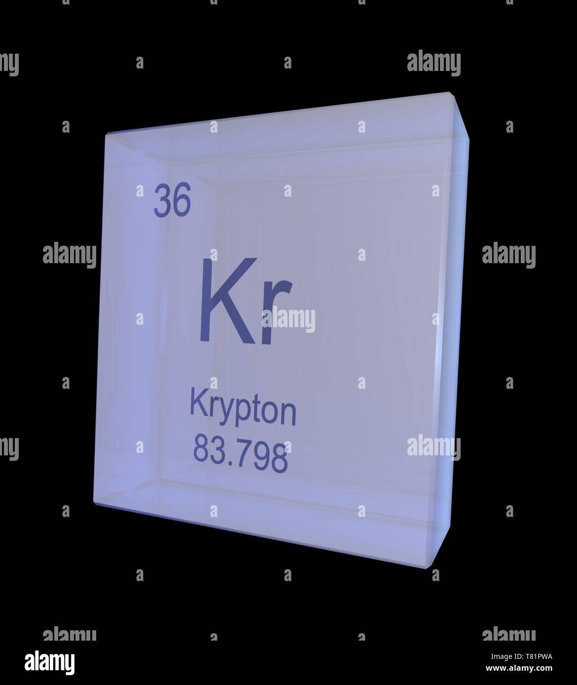 Krypton, chemisches Element, Symbol, Abbildung Stockfoto