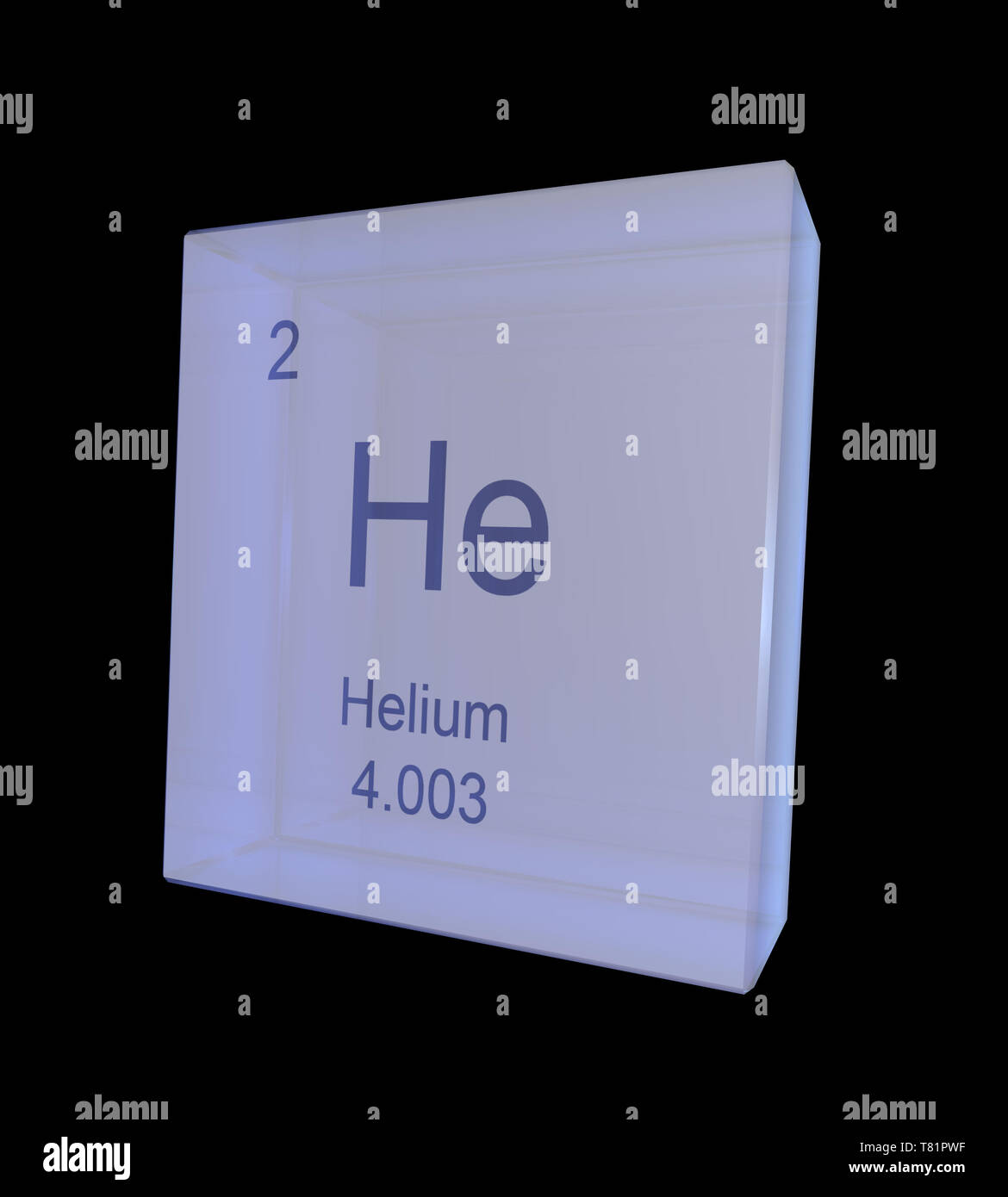 Helium, chemisches Element, Symbol, Abbildung Stockfoto