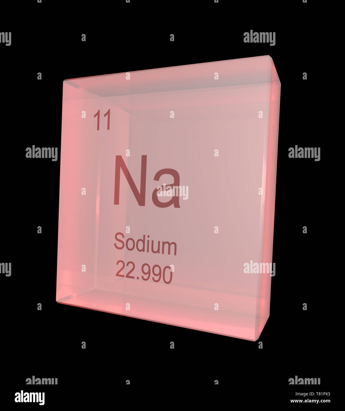 Natrium, chemisches Element, Symbol, Abbildung Stockfoto