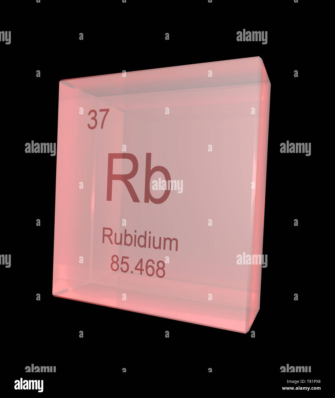 Rubidium, chemisches Element, Symbol, Abbildung Stockfoto