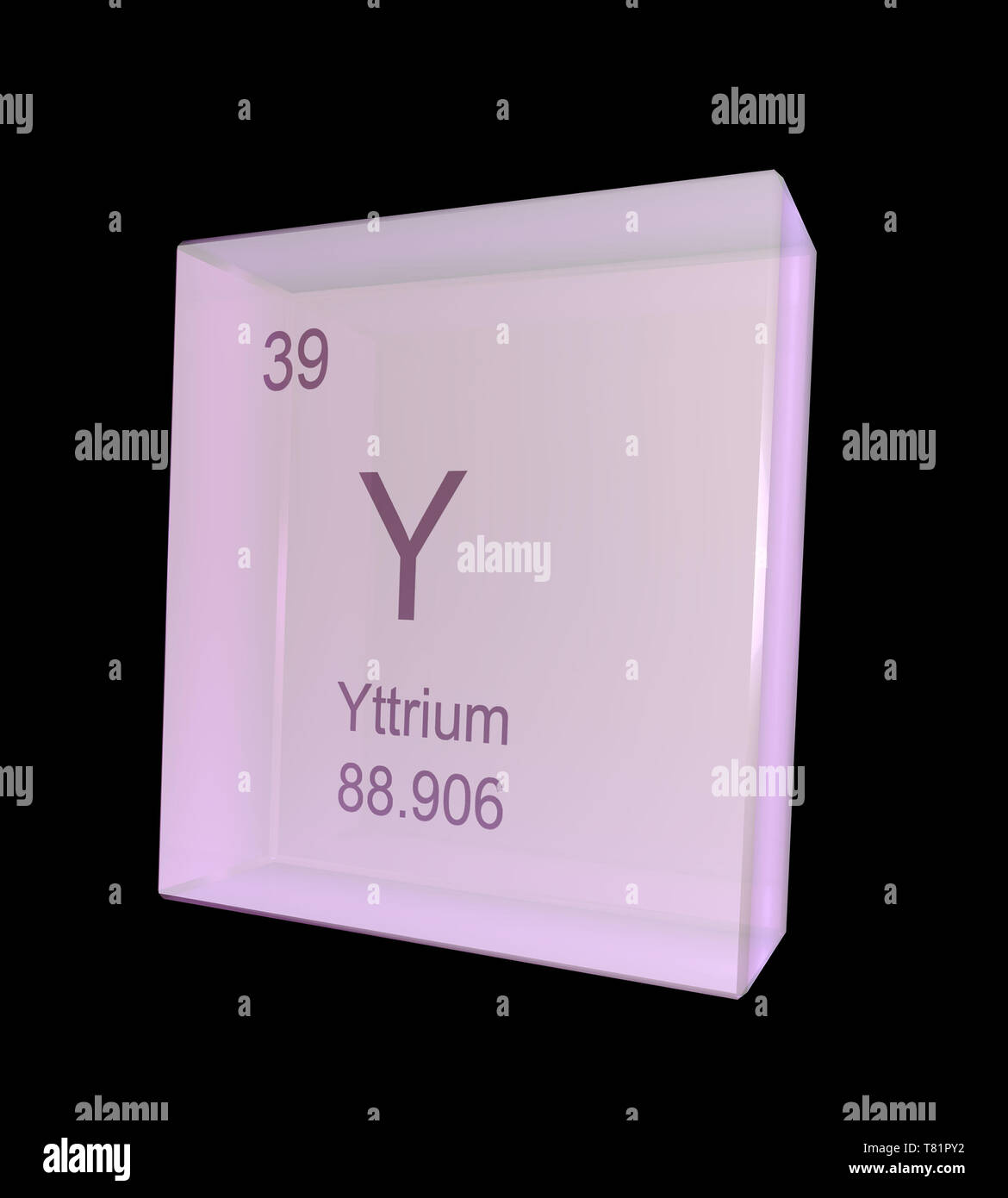 Yttrium, chemisches Element, Symbol, Abbildung Stockfoto