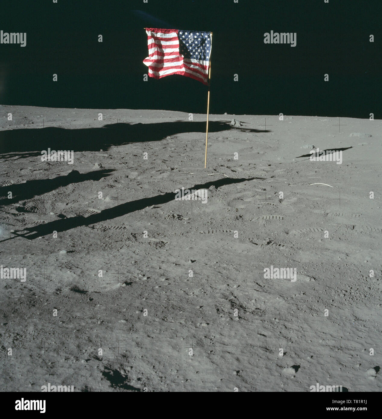 Apollo 11, American Flag, 1969 Stockfoto