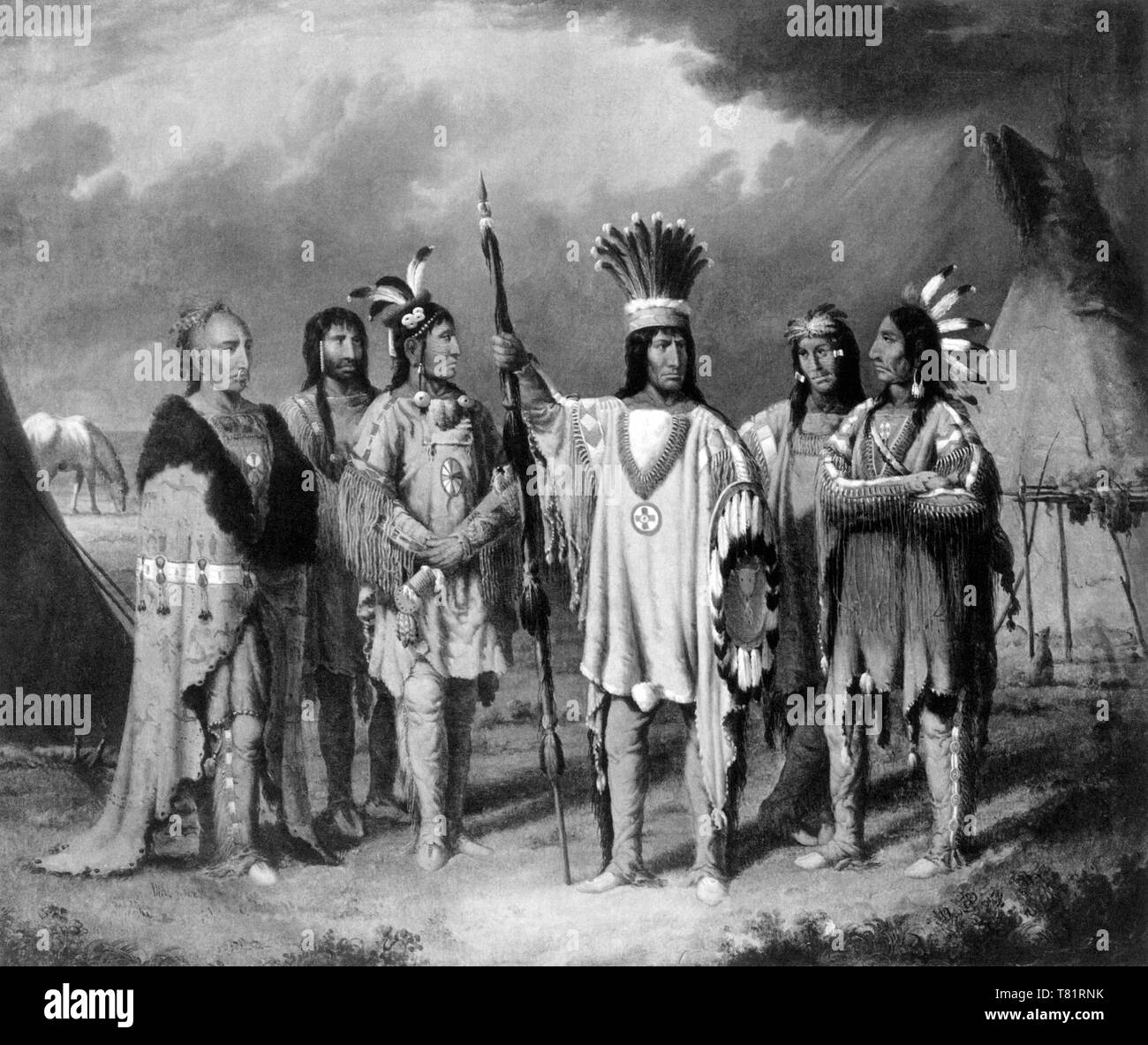 Omoxesisixany, Blackfoot Chief Stockfoto