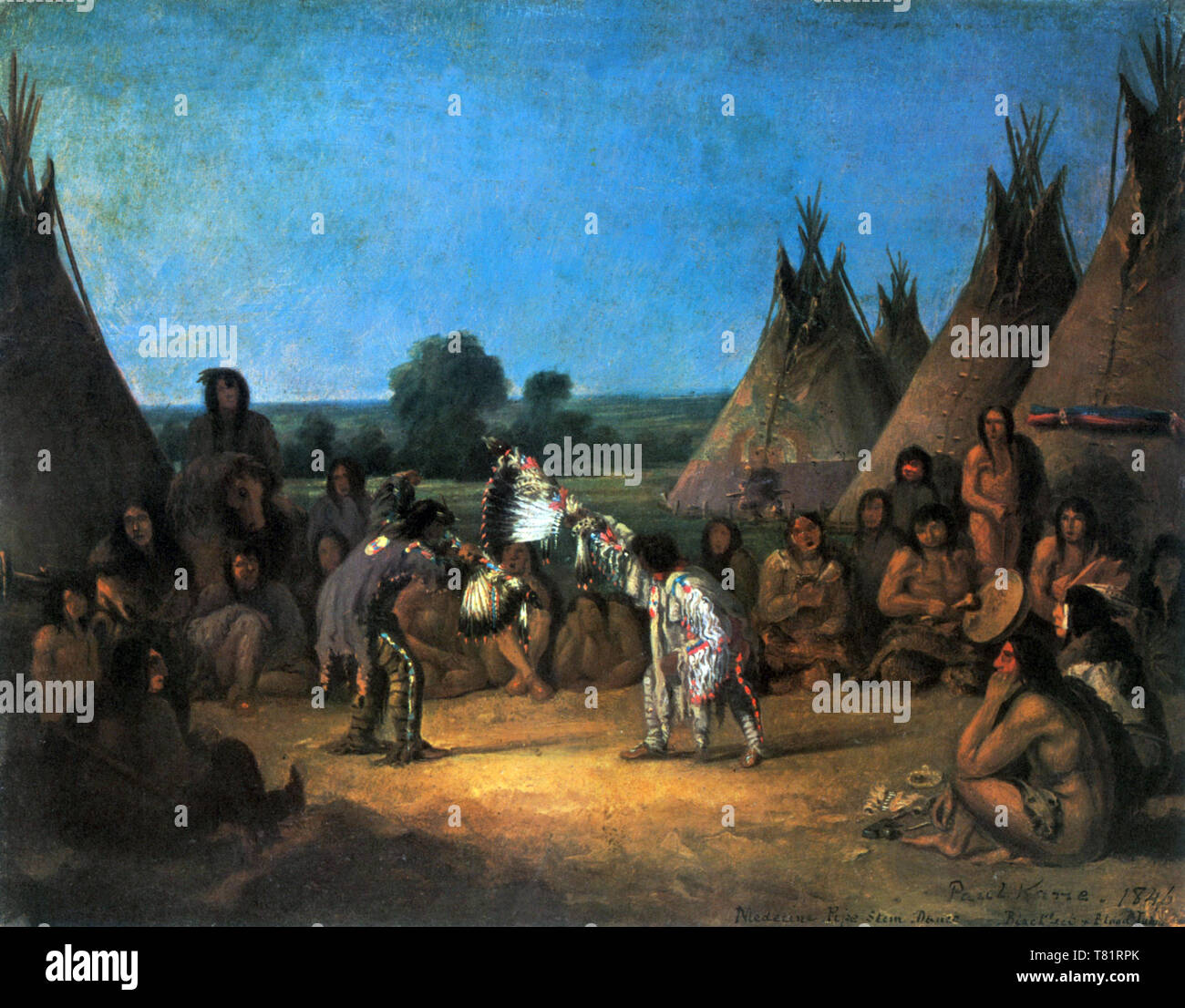 Blackfoot Indian Rohr Zeremonie Stockfoto